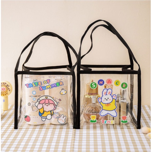 Túi xách tote trong roro jump viền đen TXT12 túi xách Hologram túi Ulzzang cute dễ thương thời trang