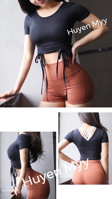 ÁO CROPTOP 2 MẶT ( RÚT - CHÉO )