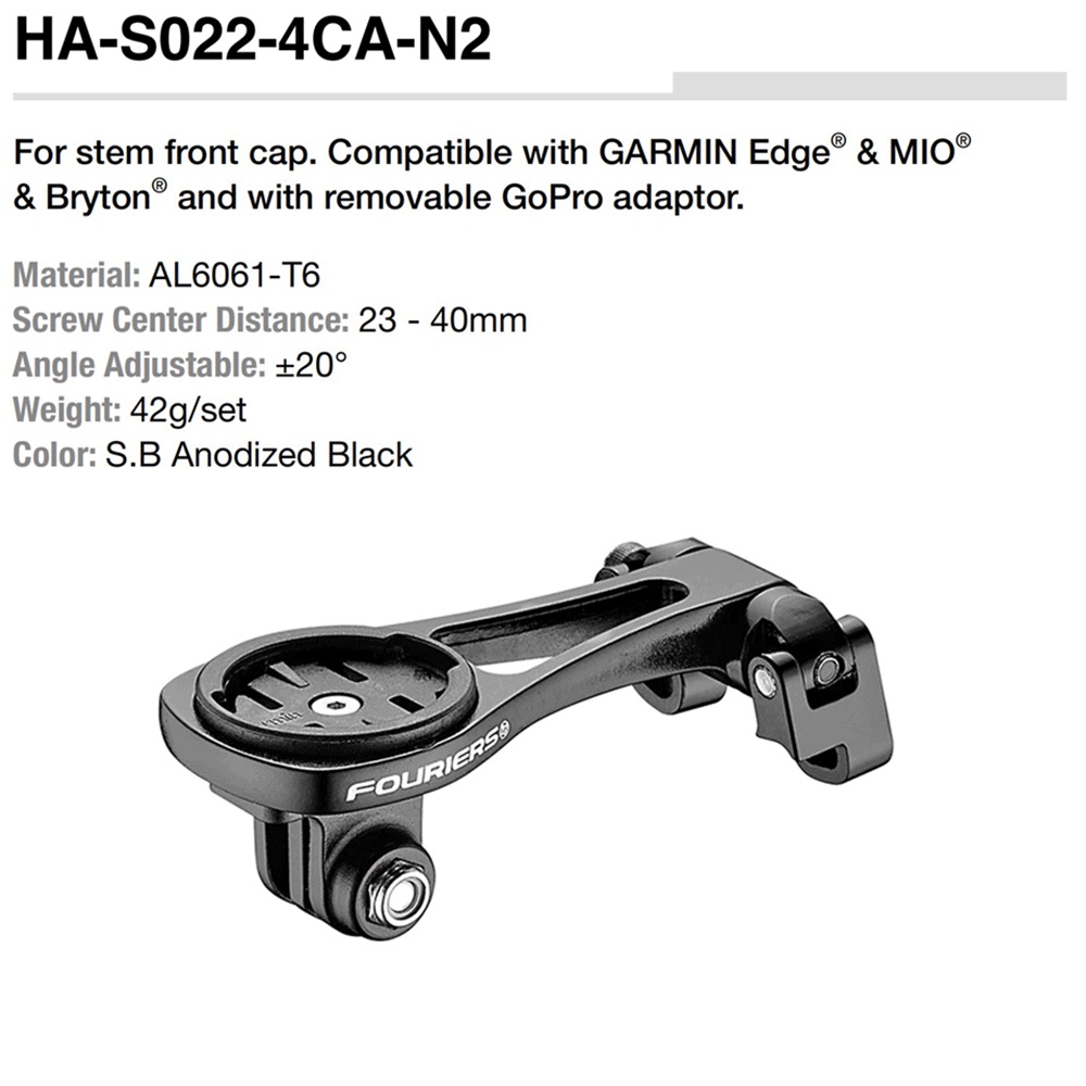 Giá Đỡ Bằng Hợp Kim Nhôm Gắn Xe Đạp Có Thể Điều Chỉnh Góc Độ Cho Mio Garmin Magene Bryton GoPro Fouriers HA-S022