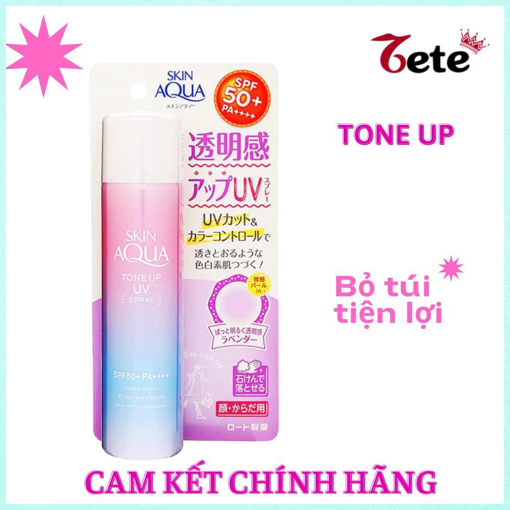 Xịt Chống Nắng SKIN AQUA Tone Up UV SPF50+ PA++++ Lọ 70g