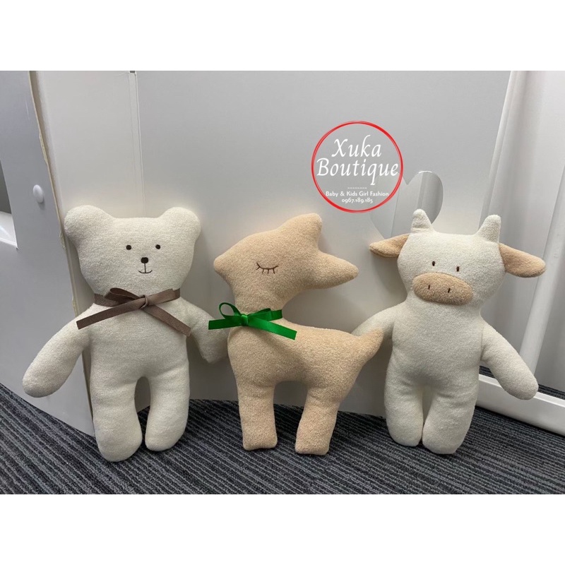 Thú Bông Organic 100% Cotton An Toàn Cho Bé Mềm Mịn Dễ Thương KAMIMI style Hàn Quốc