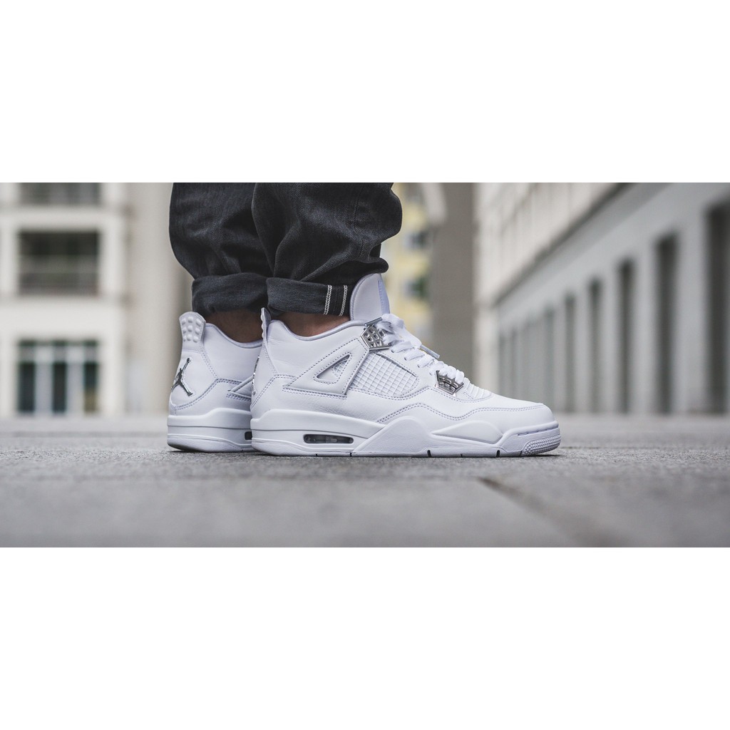 (ẢNH THẬT+VIDEO) giầy sneaker Air Jordan 4 full trắng