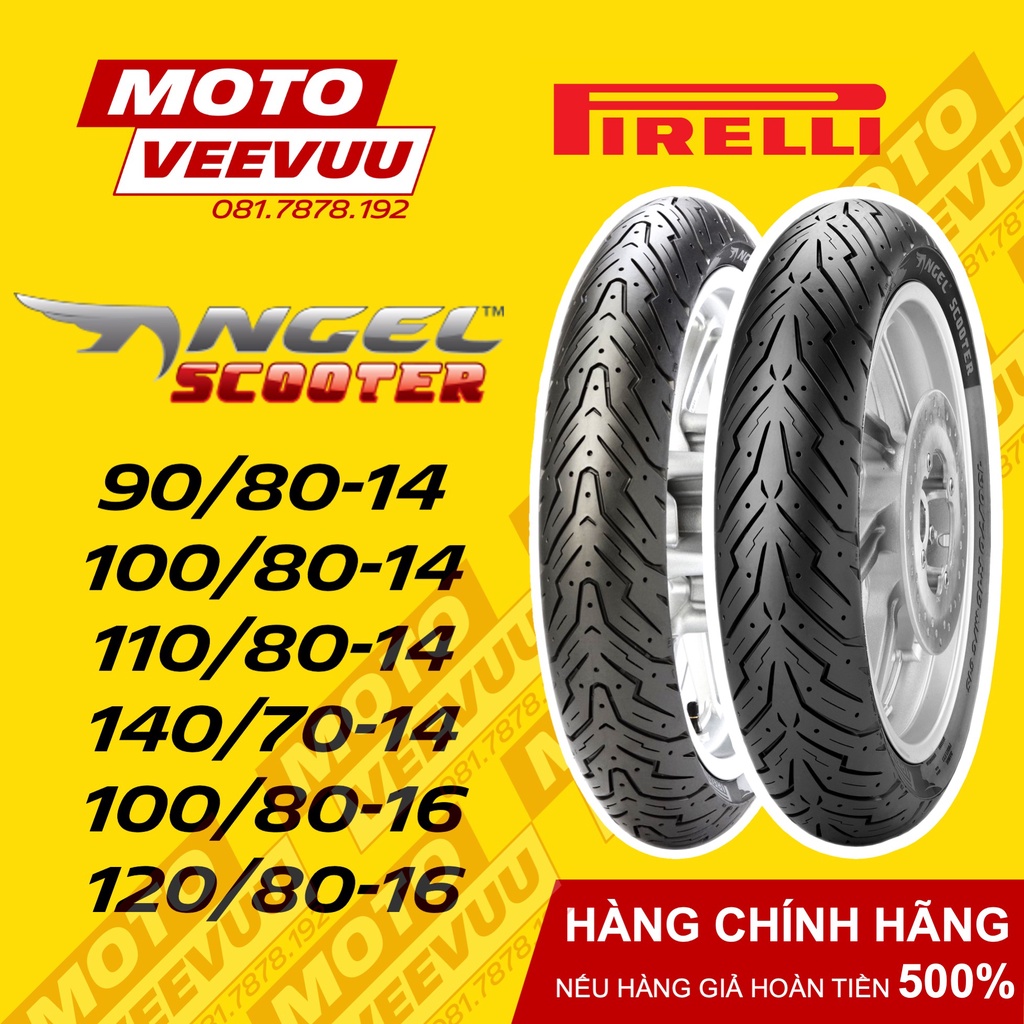 Vỏ lốp xe máy Pirelli Angel Scooter 90 80-14 100 80-14 100 80-16 120 80