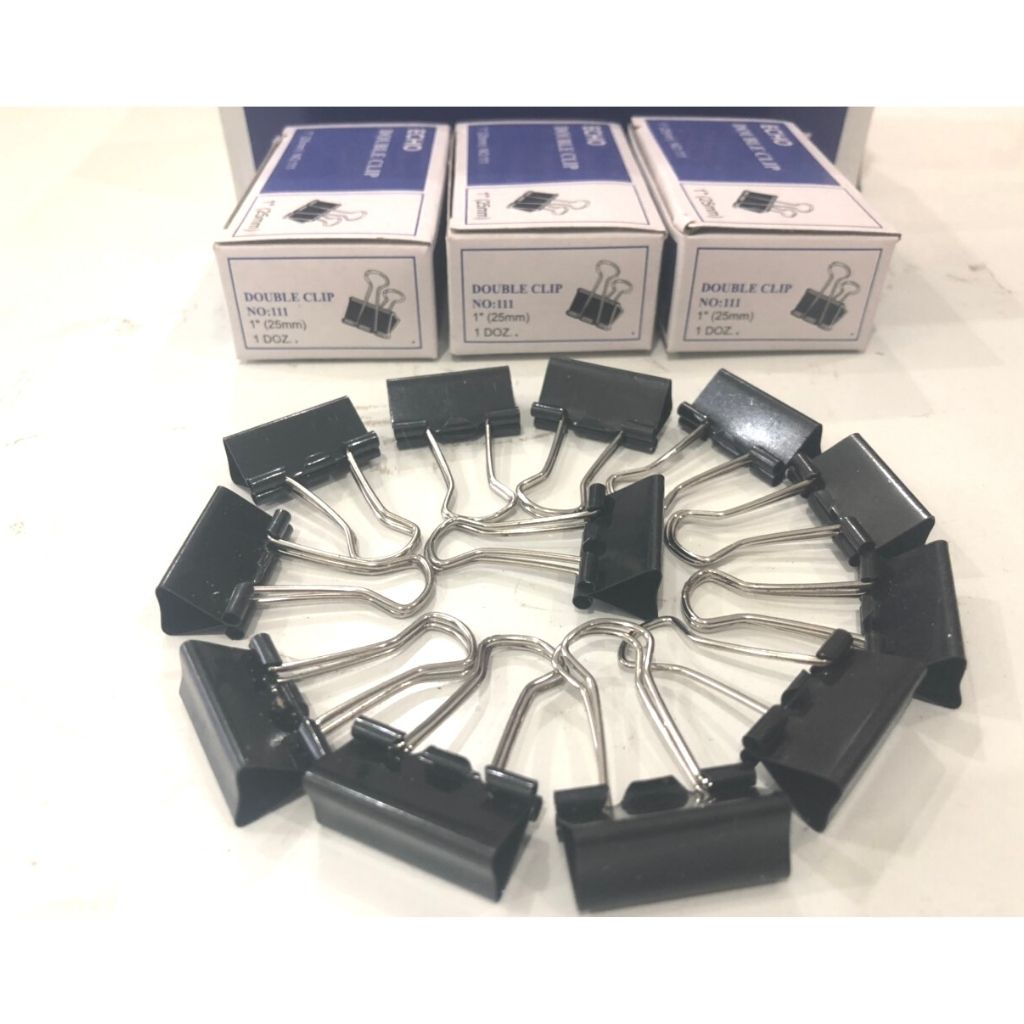 Kẹp giấy/kẹp bướm/double clip kim loại các kích thước 15mm- 51mm chất lượng, giá rẻ