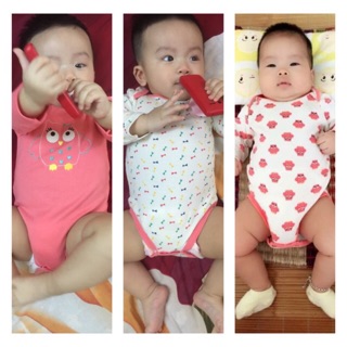 Body set 3 chiếc dài tay cho bé 0-12 tháng