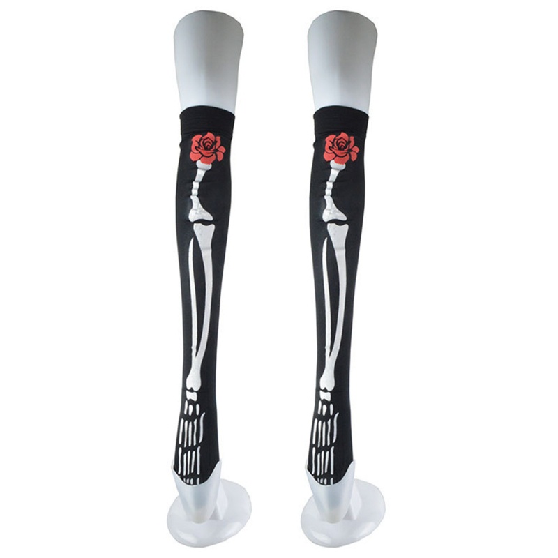 Vớ Dài Tới Đầu Gối Hóa Trang Halloween Phong Cách Harajuku Gothic Cho Nữ
