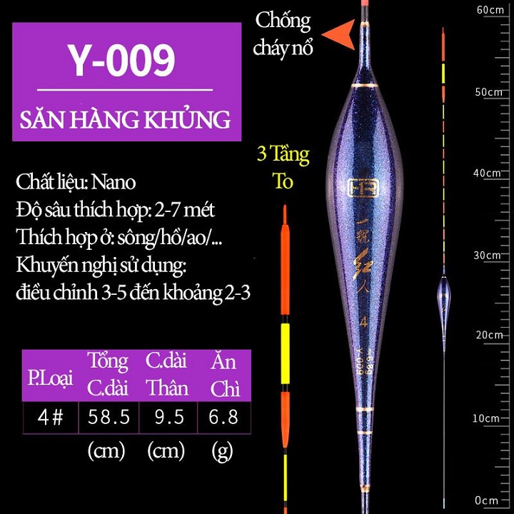 Phao Câu Đài Săn Hàng Phát Lộc Y-009 Chất Liệu Cao Cấp Tăm To Truyền Tín Hiệu Nhanh Nhạy