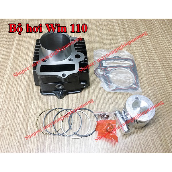 Bộ hơi xe máy Win 110 - Bộ đầu nòng Win 110 - Hơi xilanh Win 110 - Bộ nòng xi lanh Win 110 (gang)