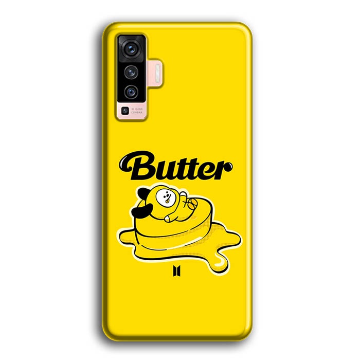 Ốp Điện Thoại Mặt Kính Hình Bt21 Bts Chimmy On The Butter P2968 Cho Vivo X60 X50 Pro V20 Se Y20