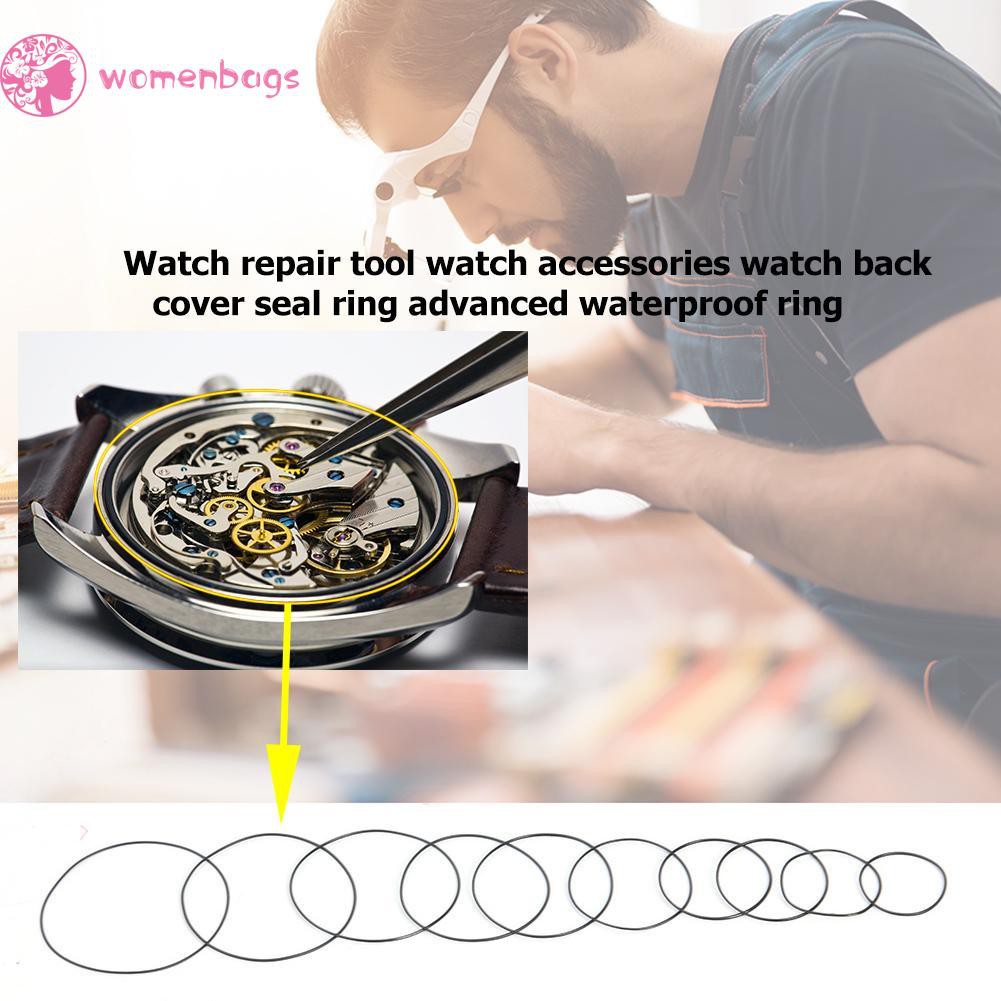 READYWB❀200pcs Waterproof O-Ring Watch Back Seal Cover Gaskets Watch Repair Tool