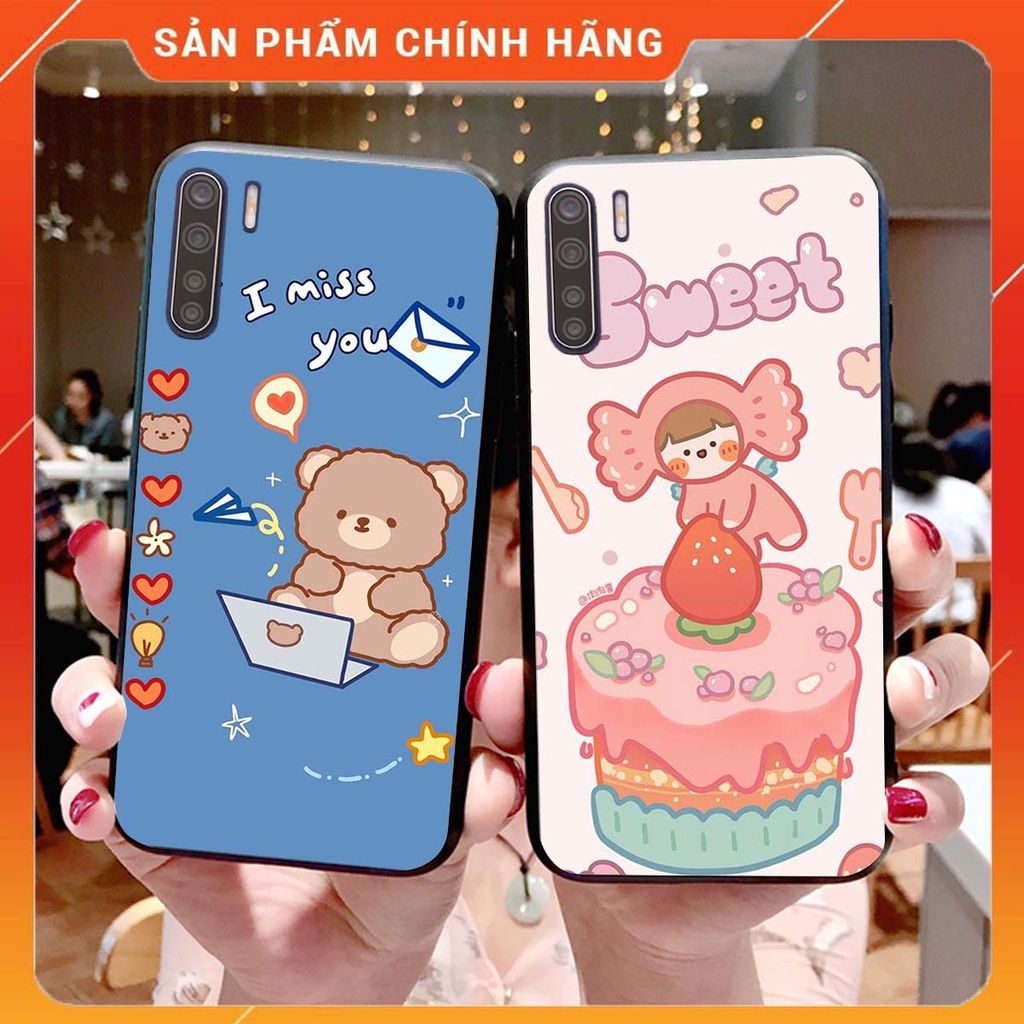 Ốp lưng Oppo A91 / RENO 3 in hình Gấu xinh xắn, Bò sữa đáng yêu,  ĐẸP -  RẺ - XINH - ĐỘC ĐÁO
