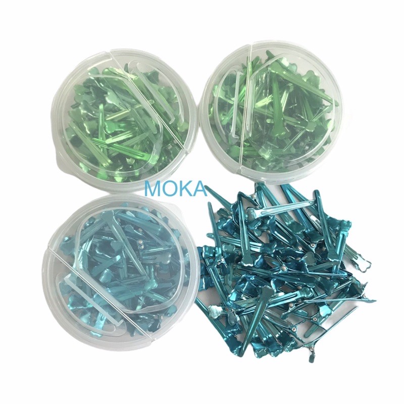 Hộp 50 kẹp vịt màu nhỏ