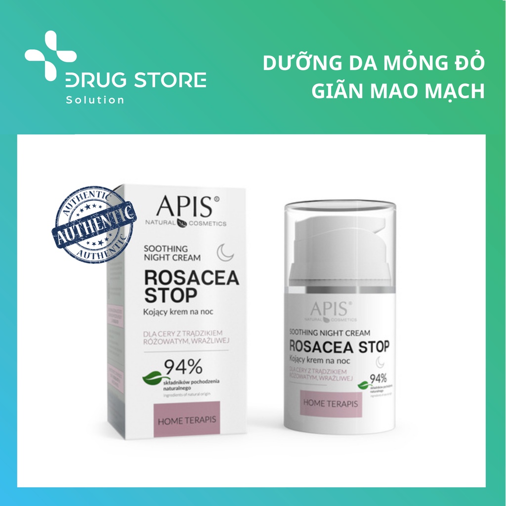 Kem dưỡng cho da mẩn đỏ dãn mao mạch APIS Rosacea Stop