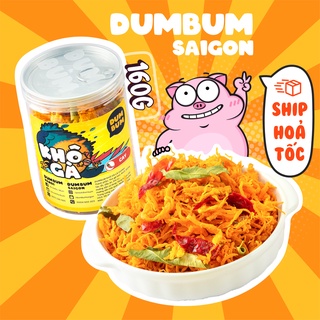 Khô gà lá chanh xé cay 160g DumBum đồ ăn vặt Sài Gòn