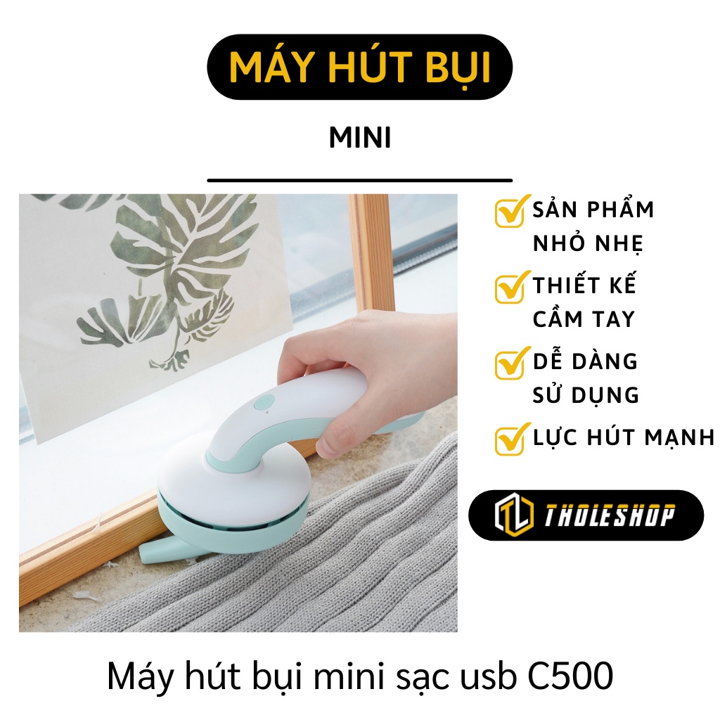 Máy Hút Bụi Mini - Máy Hút Bụi Giường, Bàn Phím Máy Tính, Ô Tô Không Dây Sạc USB 9310