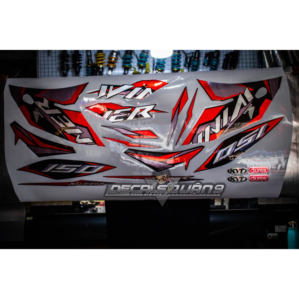 WINNER_x thiết kề đỏ đen - trên chất liệu decal cao cấp