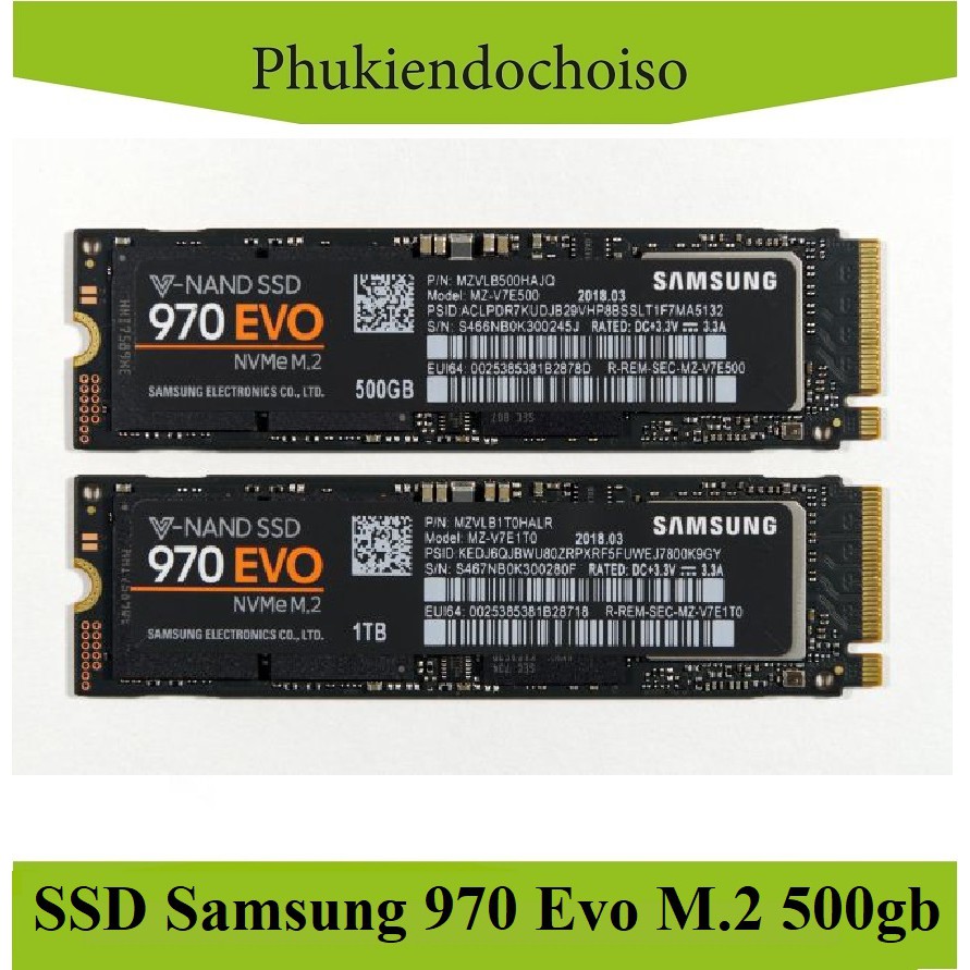 Ổ cứng SSD Samsung 970 EVOM.2 2280 500GB 2018 ( Bảo hành 5 năm 1 đổi 1)