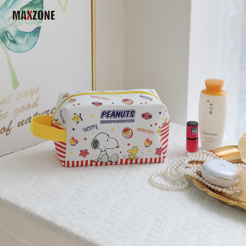 Túi Đựng Mỹ Phẩm Chống Thấm Nước Họa Tiết Hoạt Hình Snoopy Dễ Thương