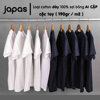 Thun đẹp Áo thun nữ phông trơn cộc tay cotton 100% mặc thoáng mát dày dặn thương hiệu Japas áo thun 