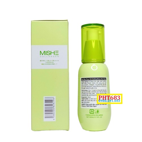 Tinh Dầu Dưỡng Tóc Mishe Collagen Phục Hồi Siêu Mượt Nhật Bản 60ml