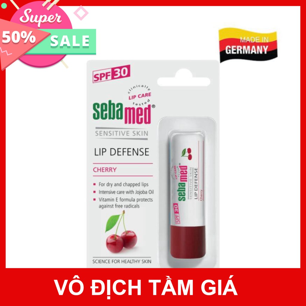 [CHÍNH HÃNG] Sebamed Son Dưỡng Ẩm Cho Môi Hương Cherry Sensitive Skin Lip Defense Cherry (4.8g)