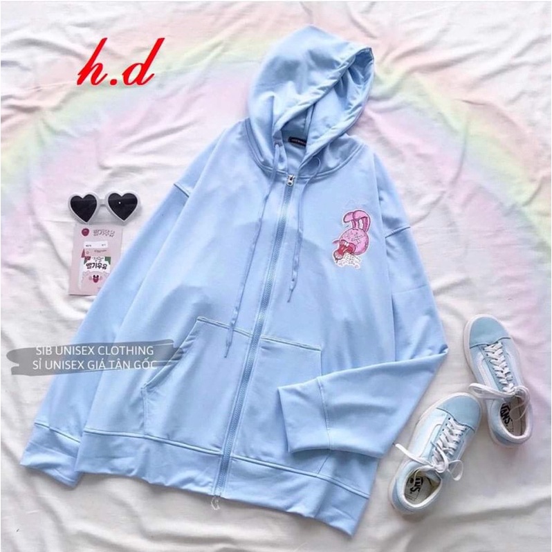 Áo khoác hoodie dây kéo Dergy UlzzangHodie nữ form rộng dài vải nỉ chất đẹp giá rẻ không xù lông hàng quảng châu
