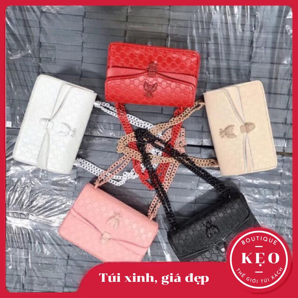 Túi xách nữ, Túi đeo chéo nữ họa tiết con ong Full dây màu túi - Kẹo Boutique