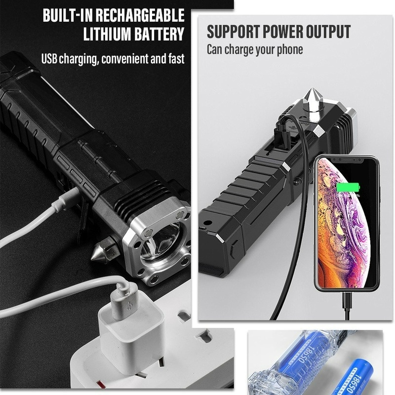 Đèn Pin LED COB Độ Sáng Cao Có Thể Sạc Lại Dùng Cho Cắm Trại / Leo Núi