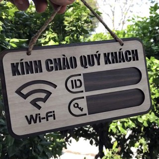 Bảng Gỗ Treo Tường Mật Khẩu WIfi