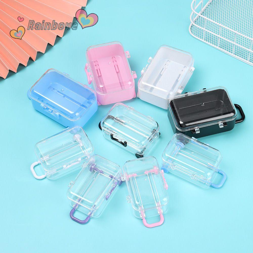 Vali nhựa mini nhiều màu sắc dễ thương trang trí nhà búp bê