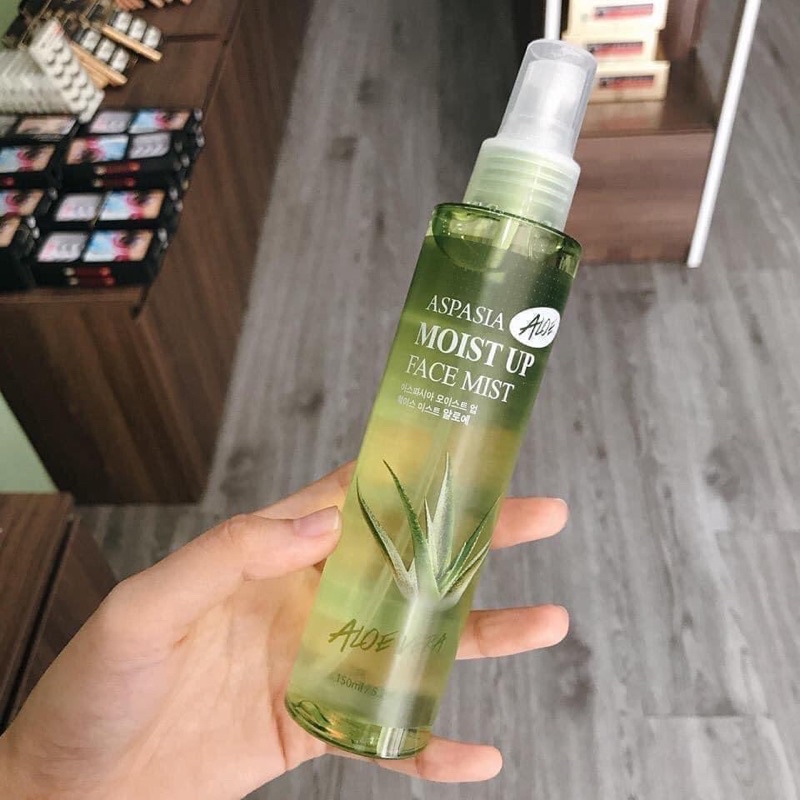 xịt khoáng lô hội ASPASIA ALOE VERA HÀN QUỐC cấp ẩm dưỡng da