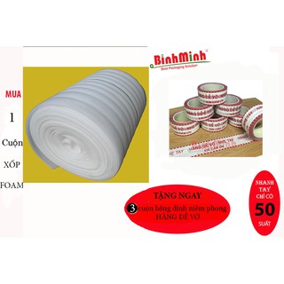 Cuộn Xốp Pe Foam Dày 2mm KT 1.05x150m Gói Hàng chống xước, chống vỡ... bảo vệ hàng hóa