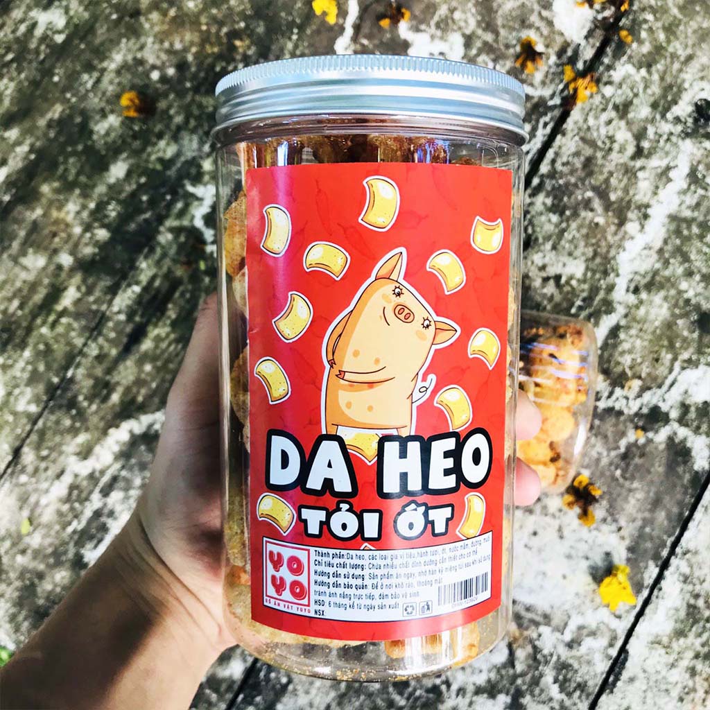 Da heo cháy tỏi, da heo chiên giòn tỏi ớt đồ ăn vặt YOYO | BigBuy360 - bigbuy360.vn
