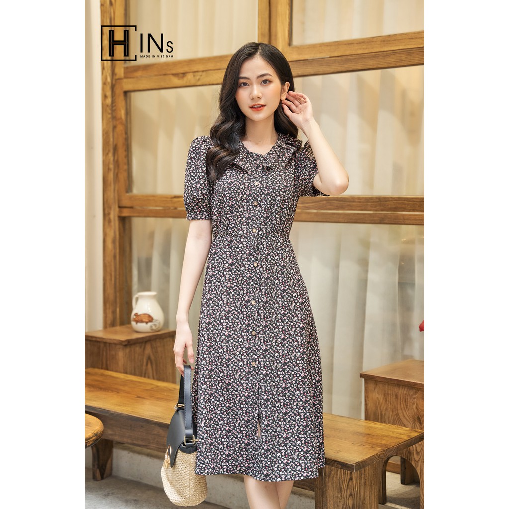 LAYLA DRESS - VÁY HOA NHÍ CỔ BÈO - V1022