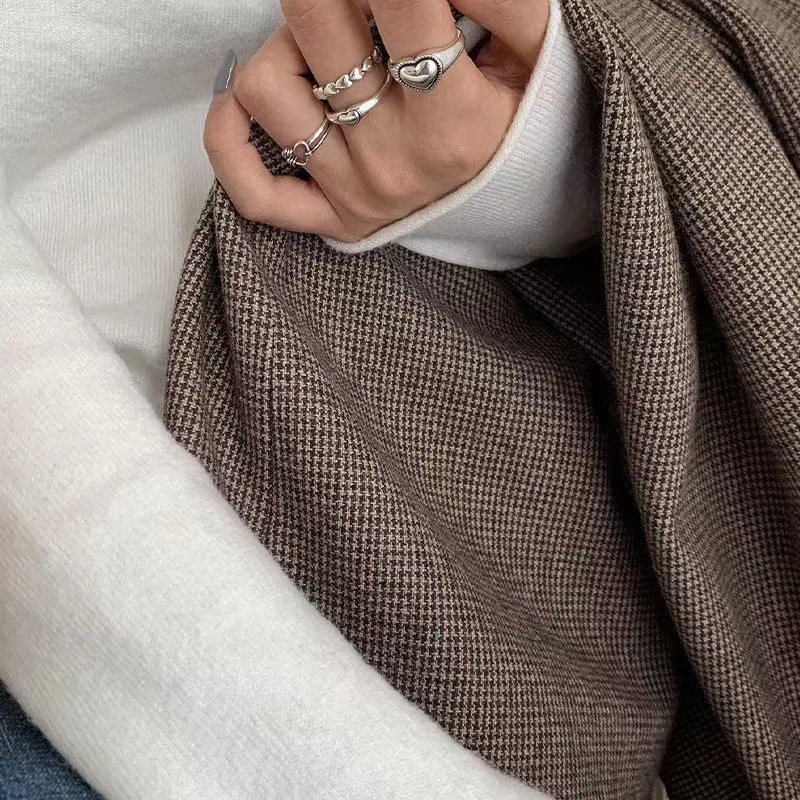 iF YOU Set 3 Nhẫn Bạc Thiết Kế Đơn Giản Phong Cách Hàn Quốc Cho Nữ