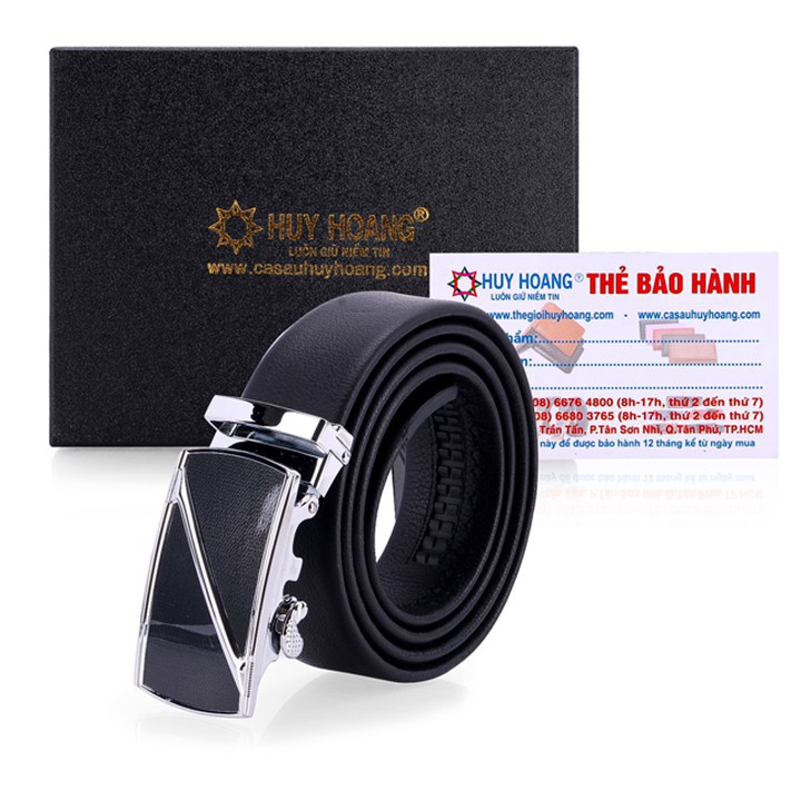 Thắt lưng nam da bò Vip màu đen XH4135 ( đầu chọn ngẫu nhiên)