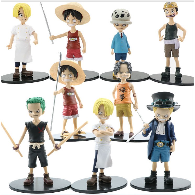 (Sẵn VN) Bộ 5 mô hình nhân vật thủa nhỏ One piece : Luffy, Ace , Sabo , Sanji, Zoro- 13.5cm - Truy tìm kho báu hải tặc