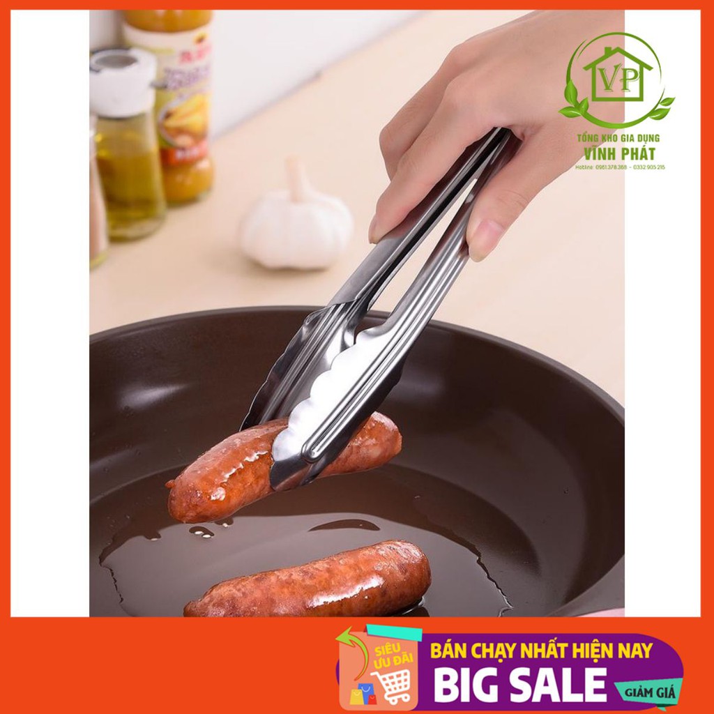 Kẹp gắp thức ăn , kẹp inox gắp thực phẩm 88104 shop tiện ích 99