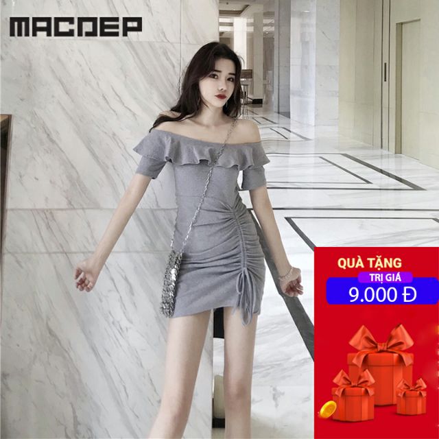 ĐẦM NỮ ❄ FREESHIP ❄ VÁY BODY TRỄ VAI RÚT DÂY THỜI TRANG XIXO - DAM0028 | BigBuy360 - bigbuy360.vn