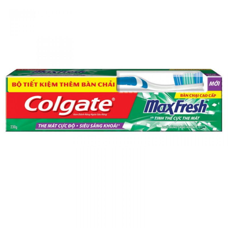 Kem đánh răng Colgate Maxfresh Coolment 250g và bàn chải đánh răng