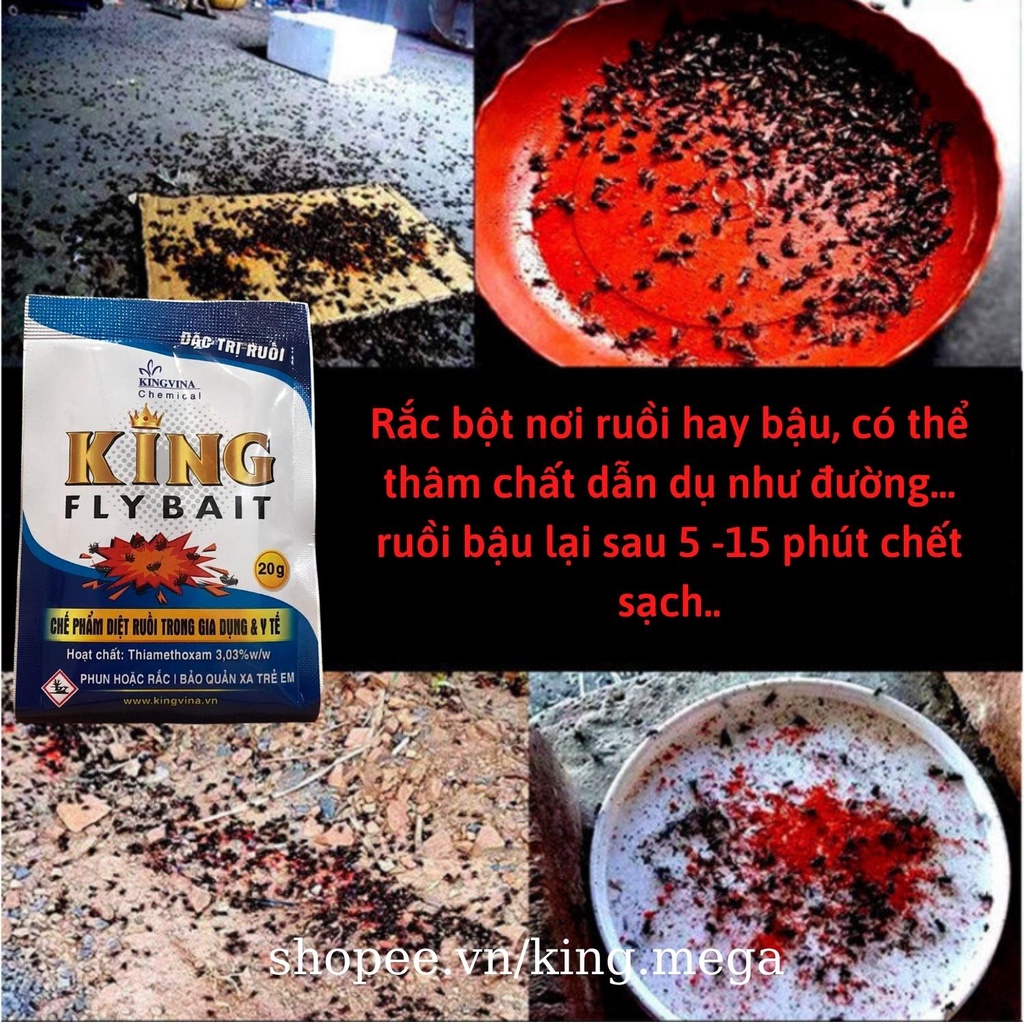 Thuốc diệt ruồi chuồng heo, lợn, chuồng bò, bãi rác, trang trại - An toàn hiệu quả - King Fly Bait