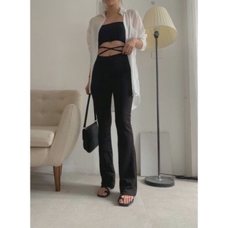 Quần ống loe lưng cao tôn dáng