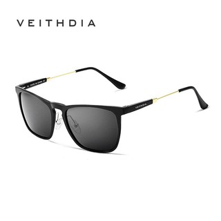 Phụ kiện thời trang VEITHDIA 6368 Nam Thời trang Nhôm Magie Thời trang Full Frame Phân cực Vuông đầy màu sắc Kính râm