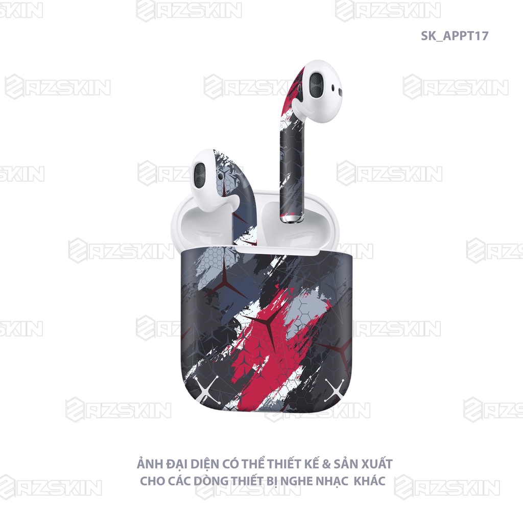 Miếng Dán Airpods 1,2,Pro Hình Thiết Kế Họa Tiết SK_APPT17 - Chất Liệu Skin Cao Cấp Chống Nước, Bền Màu, Cắt Khuôn Sẵn