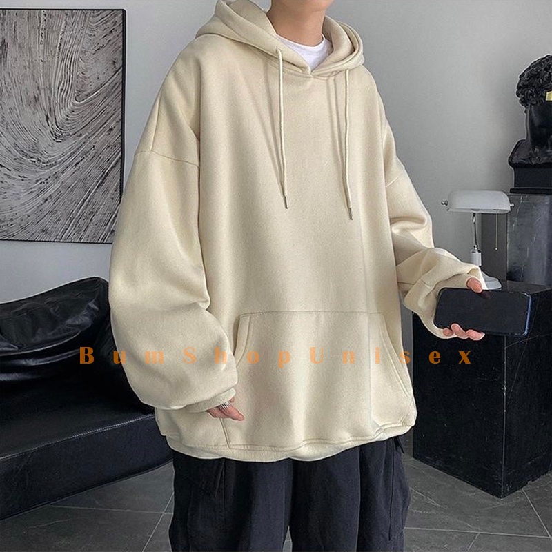 11+ Màu | Áo Khoác Hoodie Trơn Nam Nữ Form Rộng Unisex  -  Có Bigsize [40 - 90kg] - Chất Nỉ Bông Mềm Xốp Dày Dạn