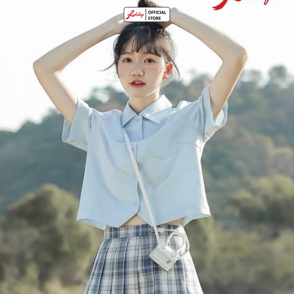 Áo Sơ Mi Nữ Seon Dáng Lửng Cổ Bẻ Ngắn Tay Nhiều Màu REDSHOP | BigBuy360 - bigbuy360.vn