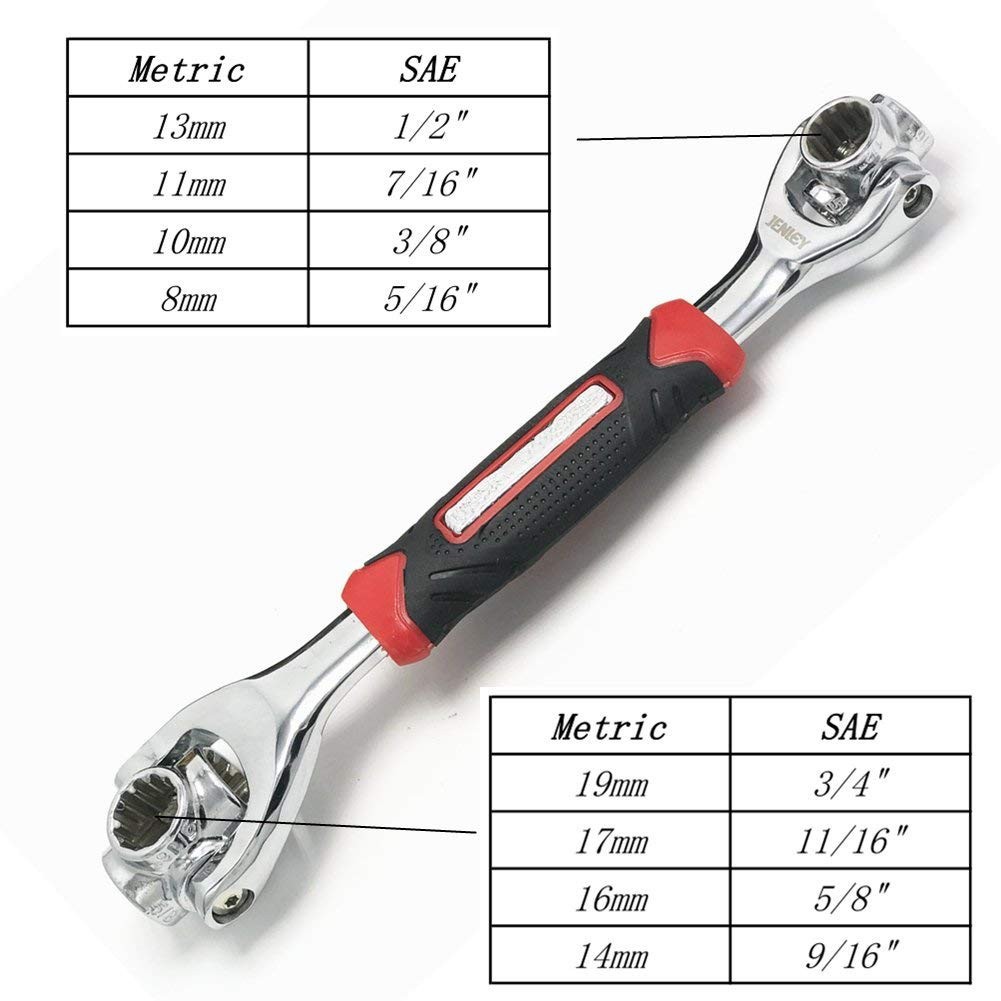 Cờ lê Đa năng 8 trong 1, mở được 48 loại Đai ốc TIGER WRENCH