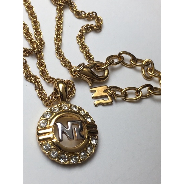 Dây chuyền vintage Pháp Nina Ricci-mặt logo