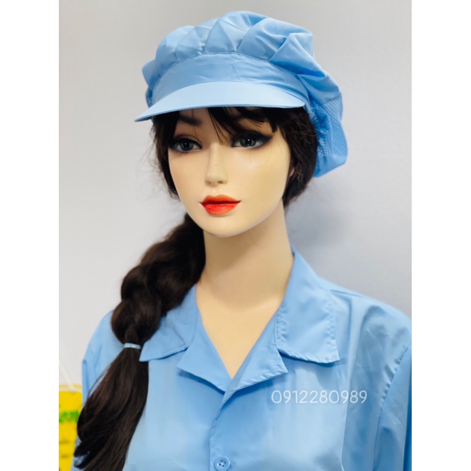 3 bộ đồng phục công nhân ngành thực phẩm, thủy sản_ Hình chụp thật