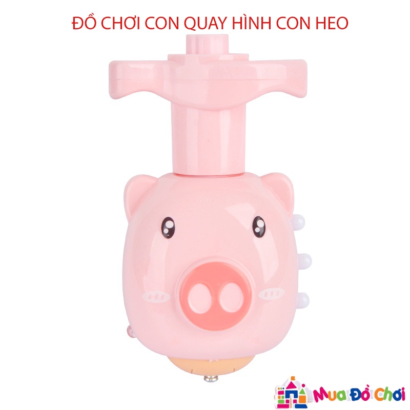 Đồ chơi con quay hình con heo phát sáng